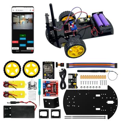 China DIY Starter LAFVIN 2WD Robot Car ESP32 Wifi Kit Camera Smart Starter Kit For STEM Toys Programming Smart Car for sale