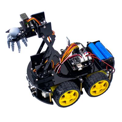 China Newcomer ! LAFVIN Mechanical 4WD Robot Arm Car Kit For Programmable Robot Arm STEM Toys With Instruction Robot Toys LA040A for sale