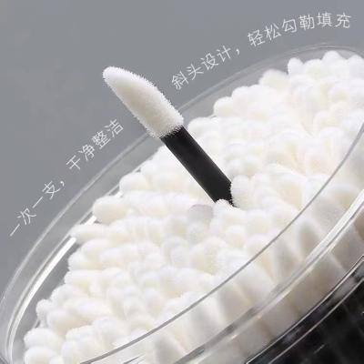 China 50pcs /pack Disposable Black Lip Brush Applicator 514 for sale