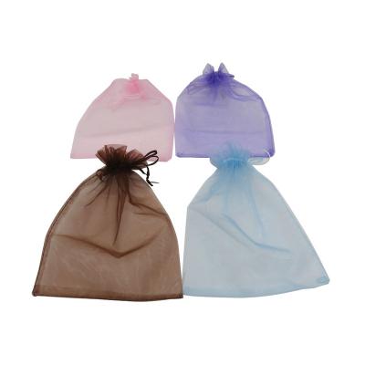 China wholesales recyclable jewelry drawstring gift organza pouch/small christmas gift bag/wedding organza bag for sale