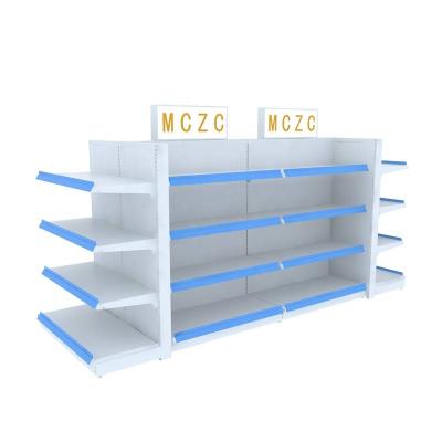 China MCZC Good Price Grocery Item Double Sided Supermarket Shelves Double Side Gondola Shelf For Store Supermarket for sale