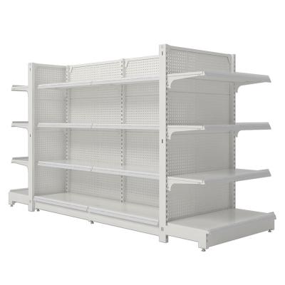 China Customization Grocery Retail Double Sided Display Stand Racks 5 Layers For Supermarket Shelf Display for sale