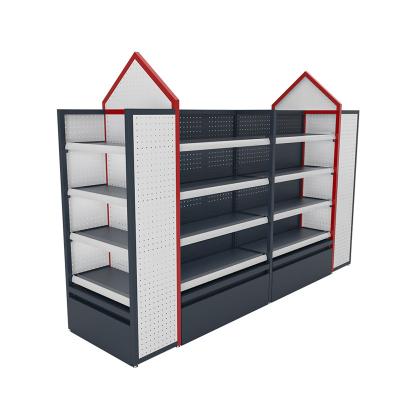 China Customization Grocery Shelves Supermarket Grocery Gondola Shelving Double Sided Supermarket Shelf for sale