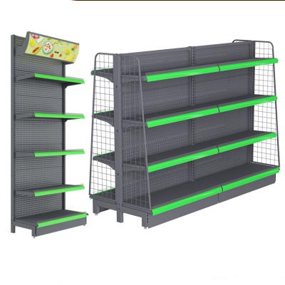 China Single Sided Customized Double Sided Supermarket Shelf OEM Display Rack Side Layer Adjustable Gondola Shelves For Sale for sale