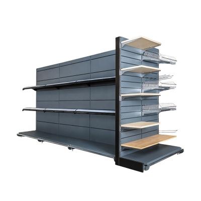 China MCZC Double Sided Supermarket Display Rack Double Sided Rack With Welded Gondola Shelving Supermarket Shelf For Sale for sale