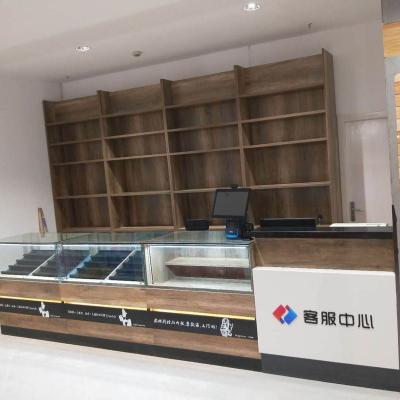 China Store Double Sided Satisfied Multifunctional Cashier Counter Table Checkout Counter Removable Store Counter for sale