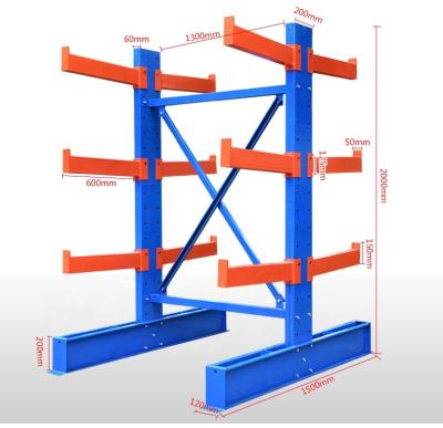 China New Corrosion Protection MCZC Storage Cantilever Racks Warehouse Rack Storage Double Side Cantilever Rack for sale