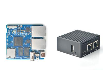 China Refer Datasheet Factory Price NanoPi R2C plus Rockchip RK3328 1GB DDR4 RAM Dual Gigabit Ethernet Port Mini Router for sale