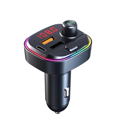 China Colorful Lights C13 MP3 Car Player BT Car FM Transmitter USB QC3.0+PD Quick Charger Factory Sale 7+1 PD18W Fast Charger Factory Sale for sale