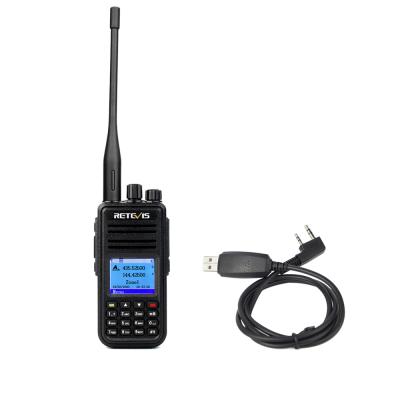 China Dual Band Retevis RT3S 2 Time Slot DMR Digital Walkie Talkie GPS Ham Amateur Radio UHF/VHF With Programming Cable for sale