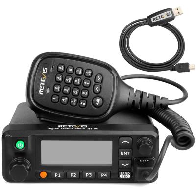 China 10000Contact Retevis RT90 Digital Car Radio Transceiver VHF/UHF 50W 250Zone 3000CH 10000Contact Mobile Amateur Mobile Radio+Programming Cable for sale