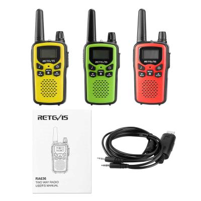 China Best Selling 3PACK Retevis RA636 Kids Auto Walkie Talkie PMR446+LPD433 85CH 0.5W License Free Handheld Two Way Radio For Kids for sale