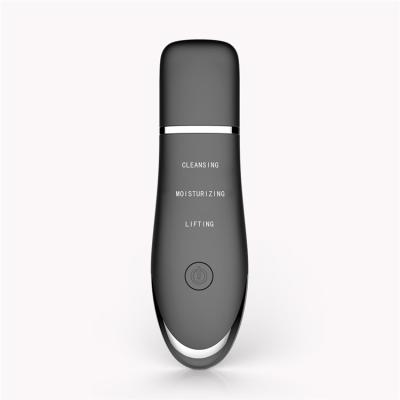 China Low Moq Skin Scrubber Ultrasonic Vibration Face Deep Cleansing Spatula Blackhead Removal Equipment for sale