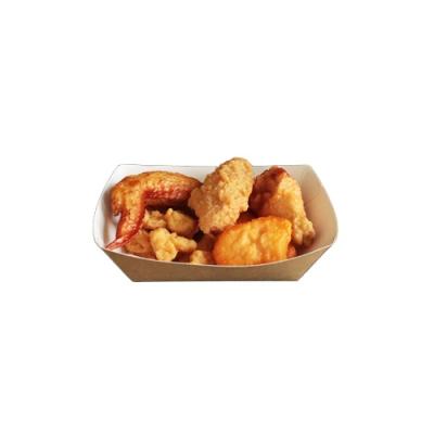 China Disposable Disposable Boat Shape Paper Tray Fries Packaging for sale