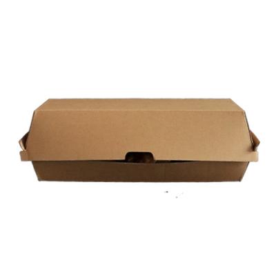 China Disposable Take Away Kraft Paper Box For Hot Dog Packaging for sale