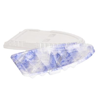 China Disposable Take Away Ship Shape Packaging Sushi Tray With Clear Lid for sale