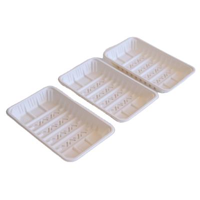 China Modern Biodegradable Bamboo Powder Packaging Tray For Meat And Vegetables for sale