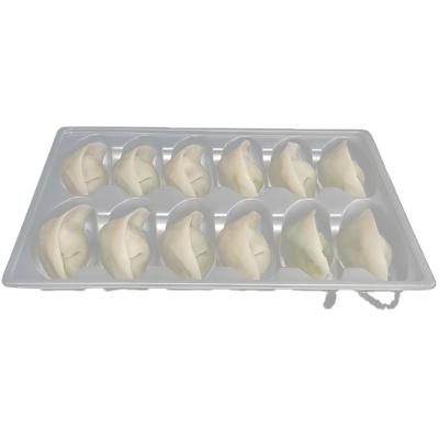 China 12 Grid Disposable Plastic Food Wrapper Divided Dumpling Tray for sale