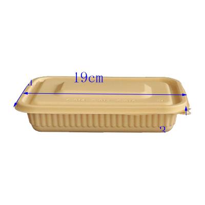 China Modern eco-friendly disposable plastic rectangle cornstarch storage box for sale