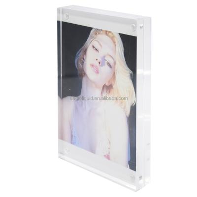 China Picture Frame Magnetic Clear Picture Frame Customized Mini Acrylic Magnetic 4x6 Photo Frame With Magnet for sale