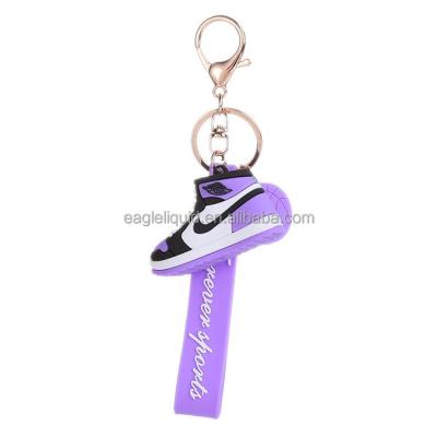 China Mini Rubber Shoe Keychain Gifts Boy Plastic Rubber Key Chain 3d Sneaker for sale