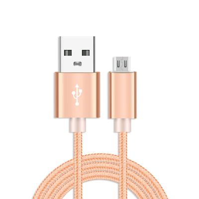 China Mobile Phone Micro USB Cable High Speed ​​Data and Nylon Braided Charger Charging Line Tie 3 Feet 1M Compatible with Samsung and Android for sale