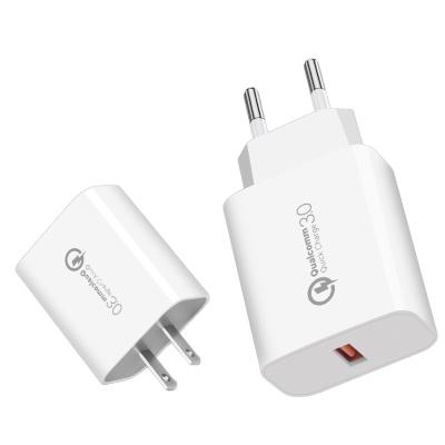 China Quick Charger 18W QC 3.0 USB Wall Charger Adapter MP3 Mobile Phone Tablet MP3 Fast Charging Pad for sale