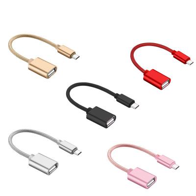 China Mobile Phone OTG Cable For Android Micro USB 2.0 Male To USB A Female Adapter Convert On Go Adapter For Samsung for sale