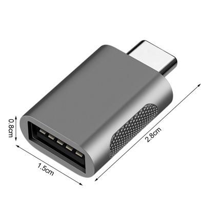 China Mobile Phone USB C to USB OTG Adapter Zinc Alloy Thunderbolt 3 Type C to USB 3.0 Female Adapter Compatible with MacBook for sale