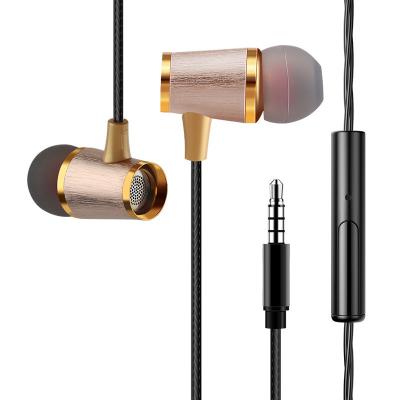 China In-Ear Earphone High Fidelity 3.5mm Stereo Sport Wired Hands Free Earphone With MIC Factory Wholesale Metal In-Ear Earphone Wire for sale