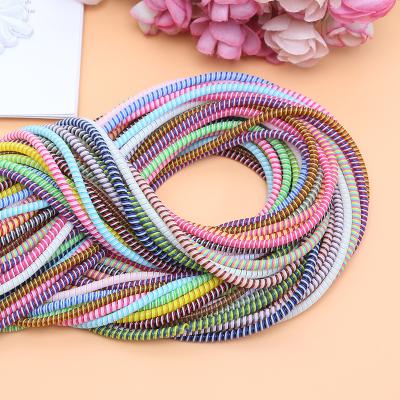 China Small Spiral Gagets TPU Spiral USB Charger Cable Protector Wrap Cable Winder Cable Winder Earphone Cover 50pcs/bag for sale