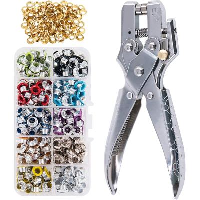 China Viable 300 Sets Multicolor 5mm Metal Grommets Grommets Kit with Punch Clips and Extra Gold Grommets for Canvas Leather Wholesale for sale