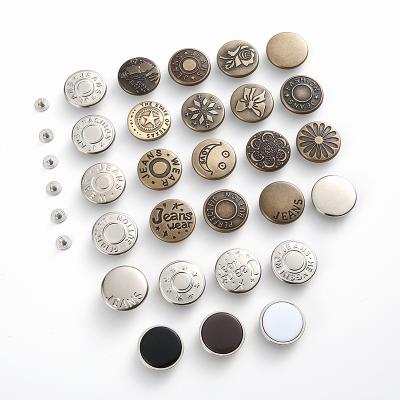 China Workable 17 mm No--sew Wholesale NailLess Removable Metal Jeans Button Combo Replacement Repair Thread Rivets And Screwdrivers Hot Sale for sale