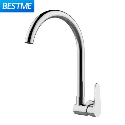 China Chinese Factory Sale Long Lifetime Chrome Metered Wall Mounted Faucets For Kitchen Home Use for sale