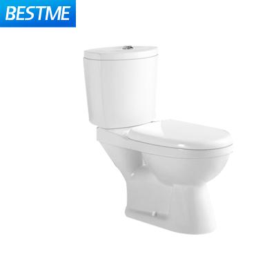 China Double-Flow Commercial Two-Piece Toilet Floor-Mounted Type for sale