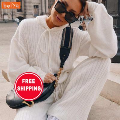 China Casual Sheer Hoodie Women Clothing Long Sleeve Set Breathable High Quality Two Piece Color Set 2 Piece Set for sale