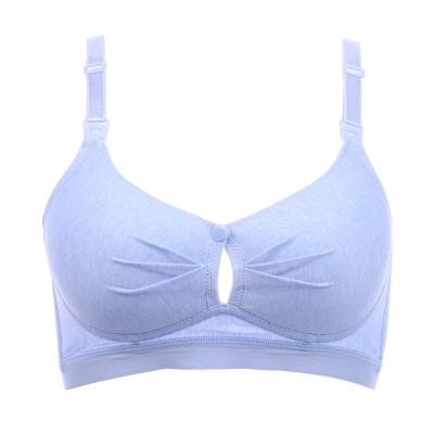 China Breathable Ladies Breastfeeding Underwear Pregnant Women Postpartum Yarn Free Gathered Push Buckle Nursing Bra for sale