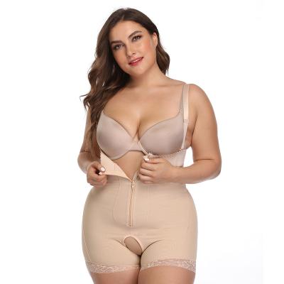 China Fat Lady Tummy Control Slimming Antibacterial Burn OEM Fat Folders Shape Waist Trainer Full Body Shaper For Women for sale