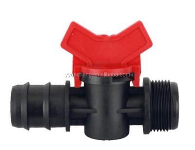 China Agriculture Planting Plastic Drip Irrigation Mini Ball Valve /Male Thread To Barb Valve for sale