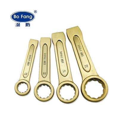 China Non Sparking DIN7444 Box End Grabbing Socket Wrench Customized Non Sparking Safety Copper Alloy Bronze Aluminum Trimming Ring Spanner for sale