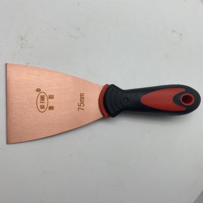 China SQUARE copper soft putty knife scraper copper scraper with rubberhandle for sale