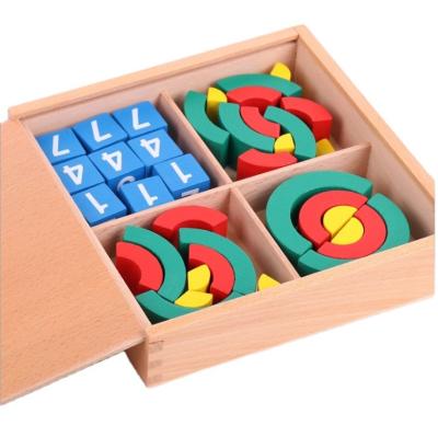 China Appropriate Prices Froebel Gabe 5P Wooden Aid Wooden Teaching Tool Beech Learning Numbers and Shapes Educational Preschool Practicing Toys for sale