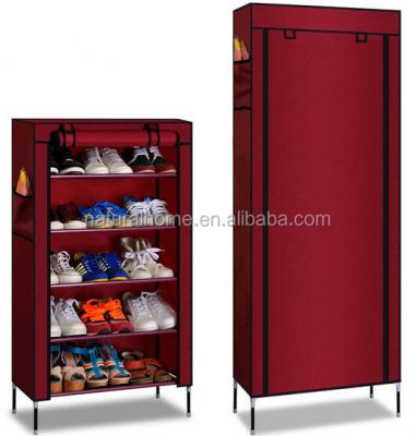 China Easy Assemble High Quality Cheap Price Nonwoven Fabric Shoe Rack for sale