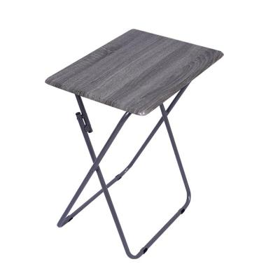 China Popular Gray Portable Camping Foldable Desk Small Folding MDF Easy Carry Table for sale