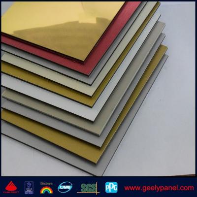 China Exterior Wall Timber / Mirror Coated Aluminum Composite Panel ACM /ACP for sale