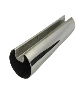 China Stainless of different construction shapes welded slotted tube satin or polish surface treatment for sale