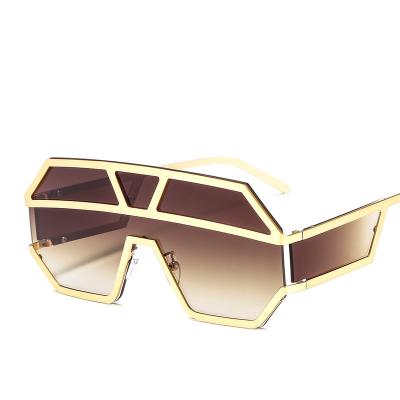 China Unique Fashion Sunglasses Trend Big Explosive Siamese Piece Frame Sunglasses Wholesale for sale