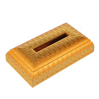 China Luxury High Quality Viable Tissue Box Gold Silver Metal Tissue Box Towel Box For Living Room Bathroom Car for sale