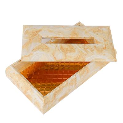 China Sustainable Carefully Manufactured Marble Towel Box Tissue Box For Kitchen Bathroom Dining Room for sale