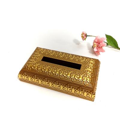 China Viable Wholesale Custom Retro Rectangular Restaurant Cafe High Grade Tissue Boxes for sale